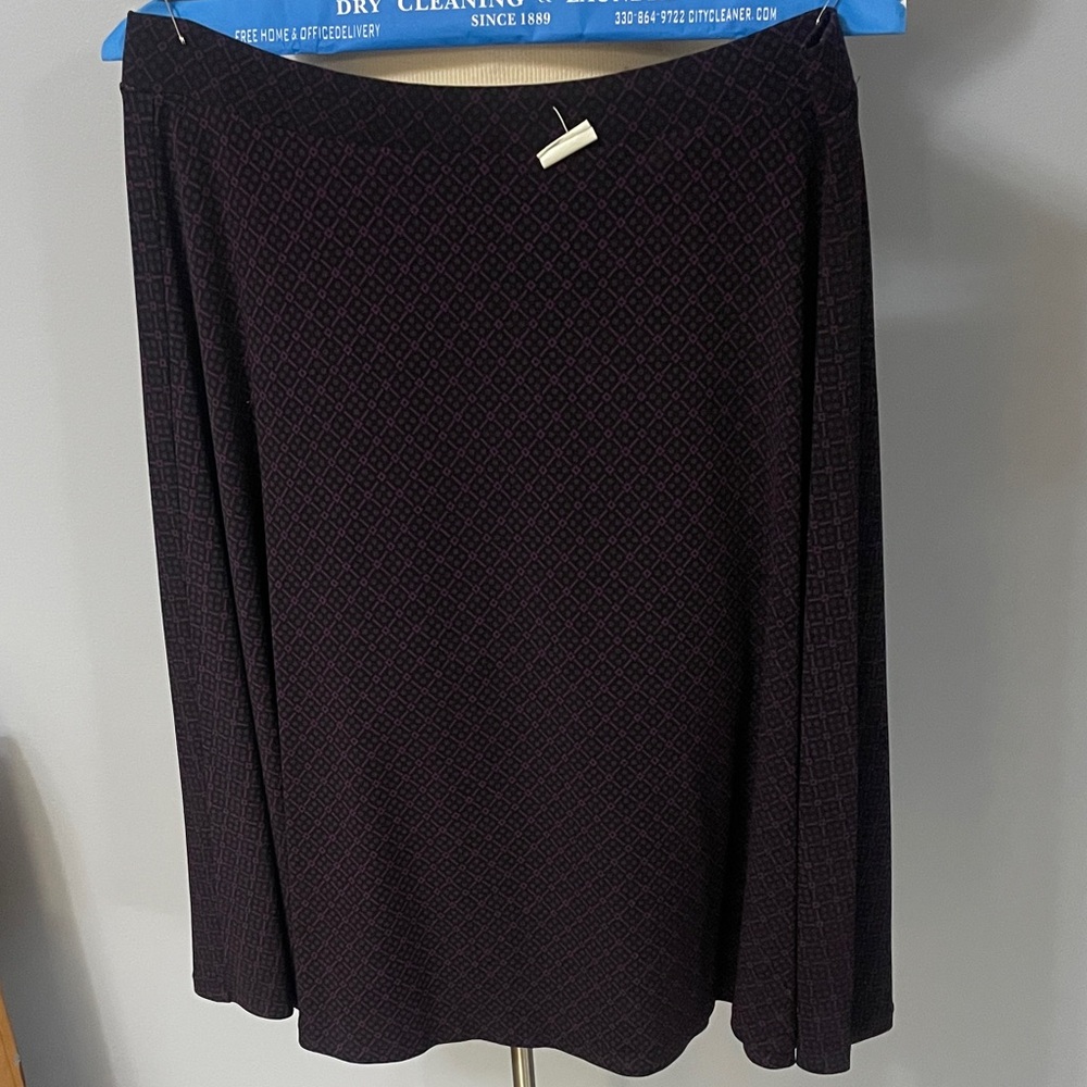 George Black Textured A-Line Skirt